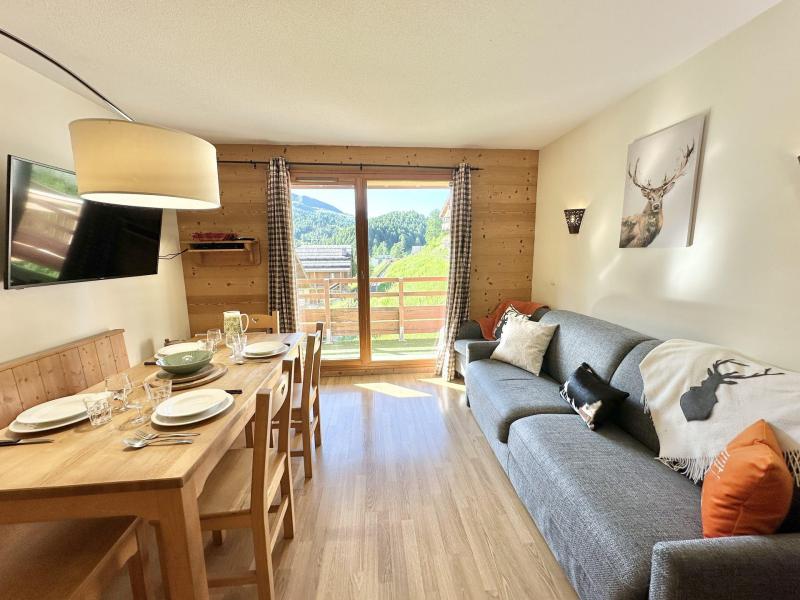 Ski verhuur Appartement 3 kamers 6 personen (E31) - Résidence Le Hameau Des Rennes - Vars - Woonkamer