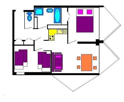 Ski verhuur Appartement 3 kamers 8 personen (055) - Résidence le Seignon - Vars