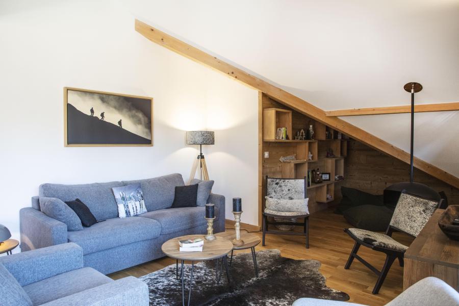 Ski verhuur Résidence les Edelweiss - Vaujany - Woonkamer