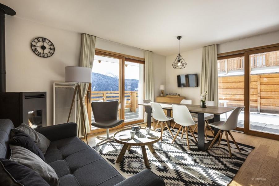 Rent in ski resort 3 room duplex apartment 6-8 people (Premium) - Résidence Terresens Les Améthystes - Vaujany - Living room