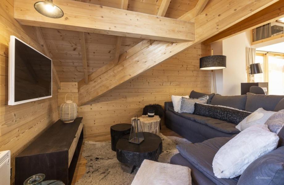 Ski verhuur Appartement duplex 3 kamers 6-8 personen (Premium) - Résidence Terresens Les Améthystes - Vaujany - Woonkamer