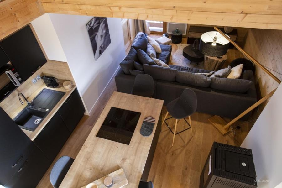 Ski verhuur Appartement duplex 3 kamers 6-8 personen (Premium) - Résidence Terresens Les Améthystes - Vaujany - Woonkamer