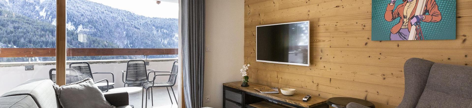 Ski verhuur Appartement 3 kamers 6 personen (Premium) - Résidence Terresens Le Saphir - Vaujany - Appartementen