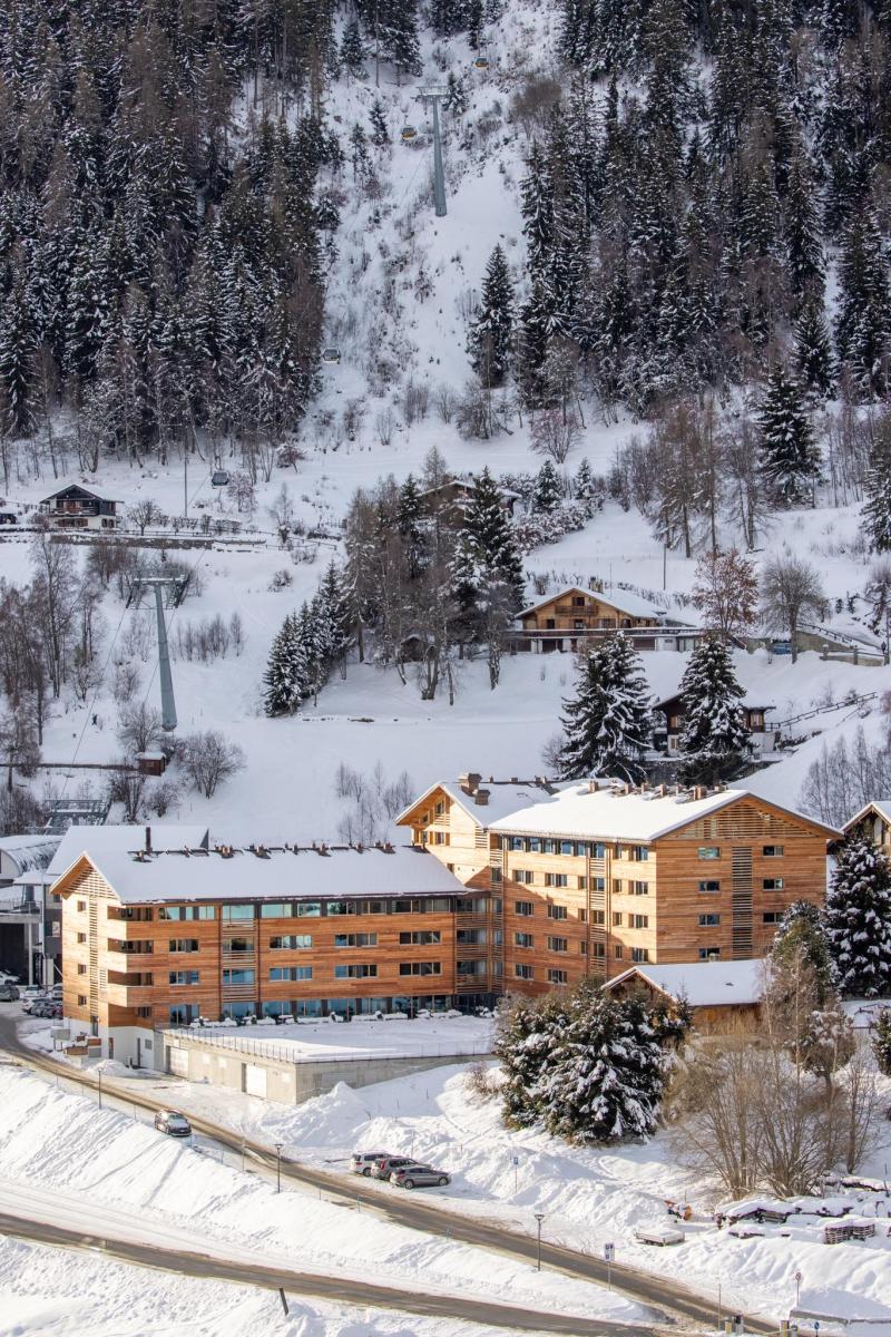 Ski verhuur Résidence Swisspeak Resorts Vercorin - Vercorin - Buiten winter